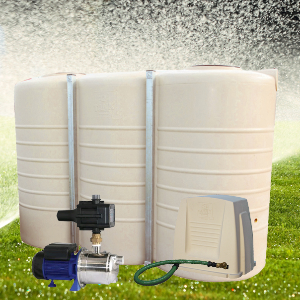 Slimline 5,000 Litre Water Tank and Pump Package