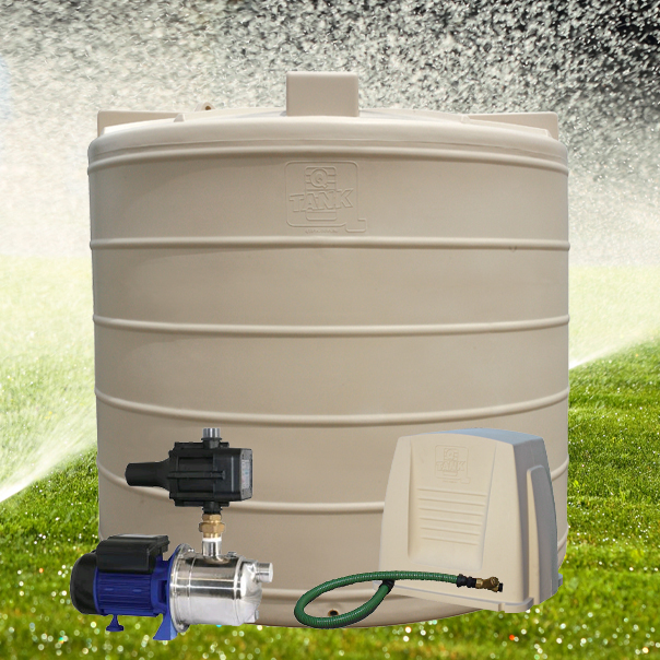 Round 7,500 Litre Water Tank and Pump Package