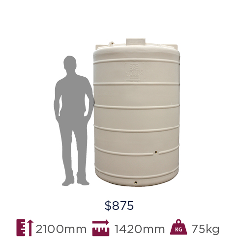 Round 3,000 Litre Water Tank