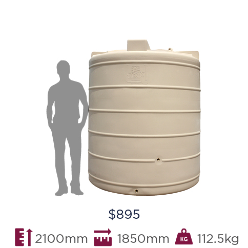 Round 5,000 Litre Tall Water Tank