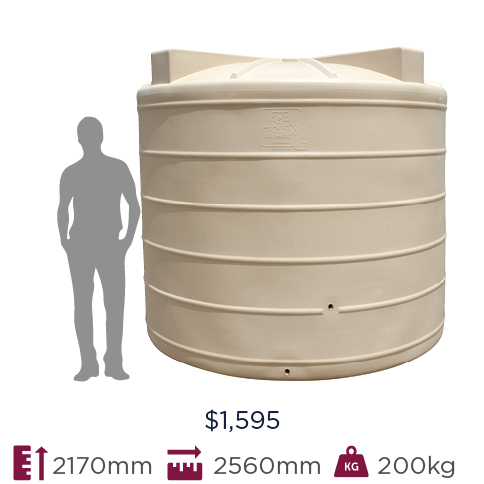 Round 10,000 Litre Water Tank