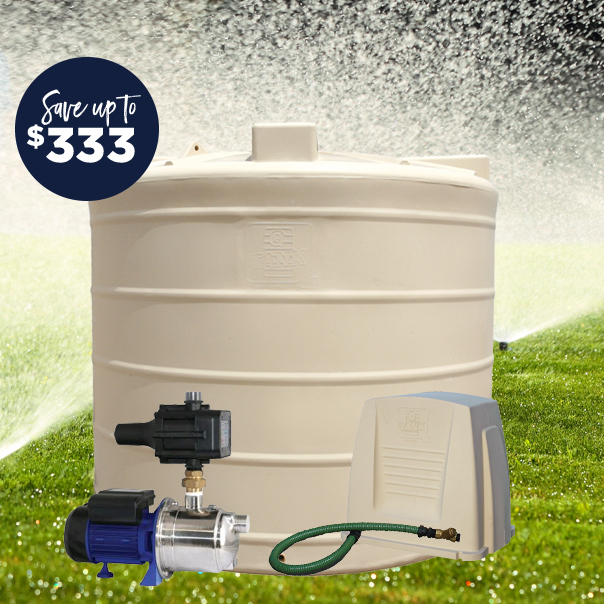 Round 5,000 Litre Mid Water Tank and Pump Package